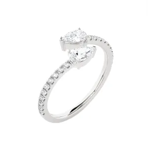 1 1/5 ctw Pear-Shaped Lab Grown Diamond Ring