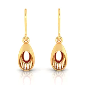 14k Gold Earrings With Unique Oval Shape From Online Exclusive