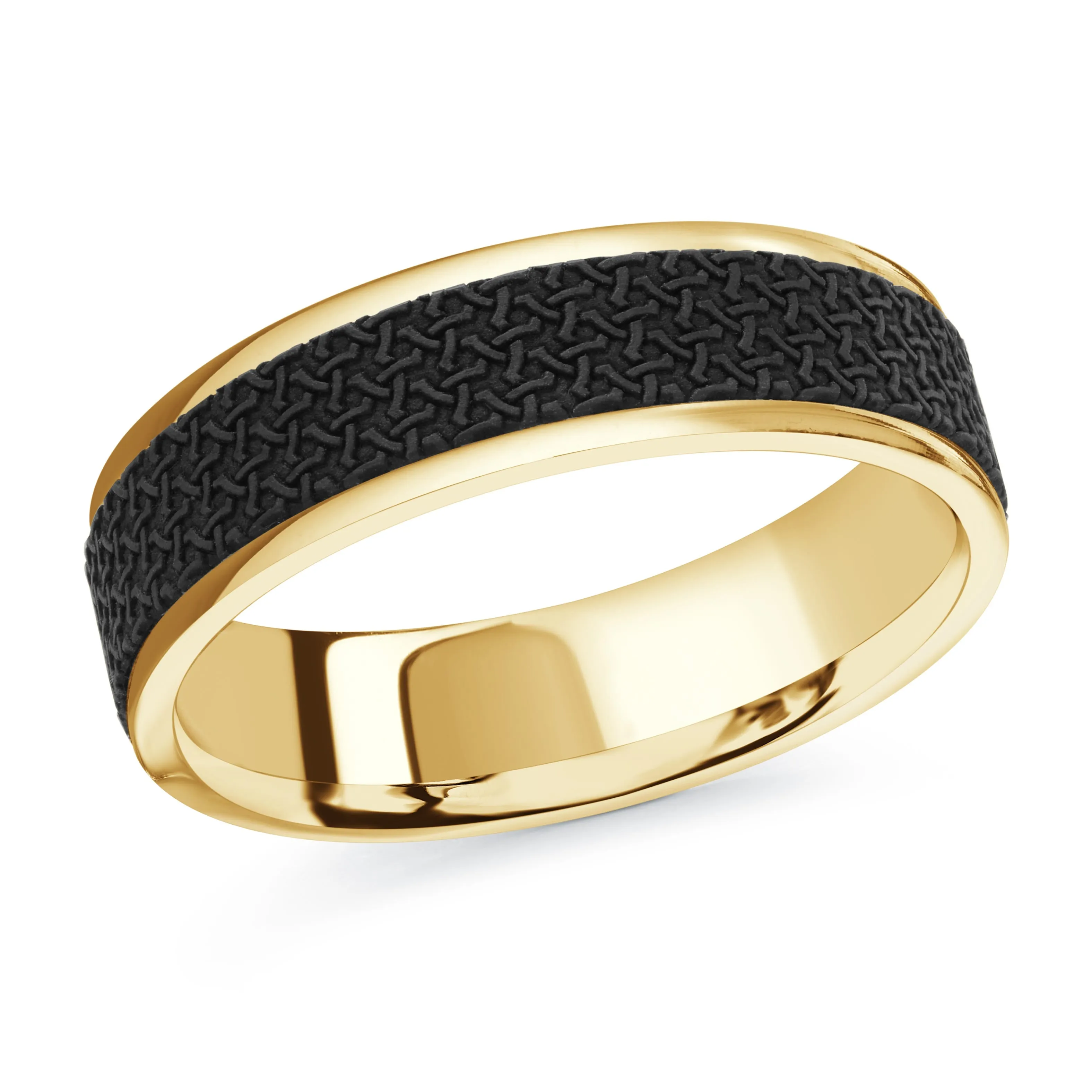 14K Yellow Gold Ring from the Noir Collection by Malo - MRDA-087-6Y