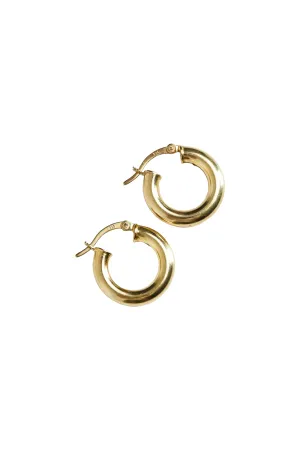 18ct Gold Vermeil 18mm Thick Creole Hoop Earrings