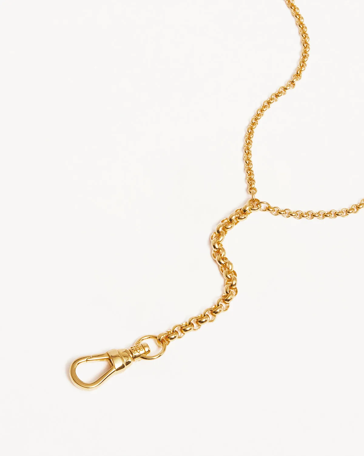 18k Gold Vermeil Your Story Albert Clasp Lariat Necklace