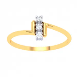 22k Sleek Gold Ring With Unique Design From Goldlites Collection