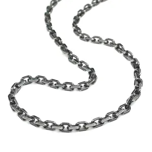 5.0 mm Sterling Silver Antiqued Tortuga Anchor Chain -  LUXURY WEIGHT | #C7558