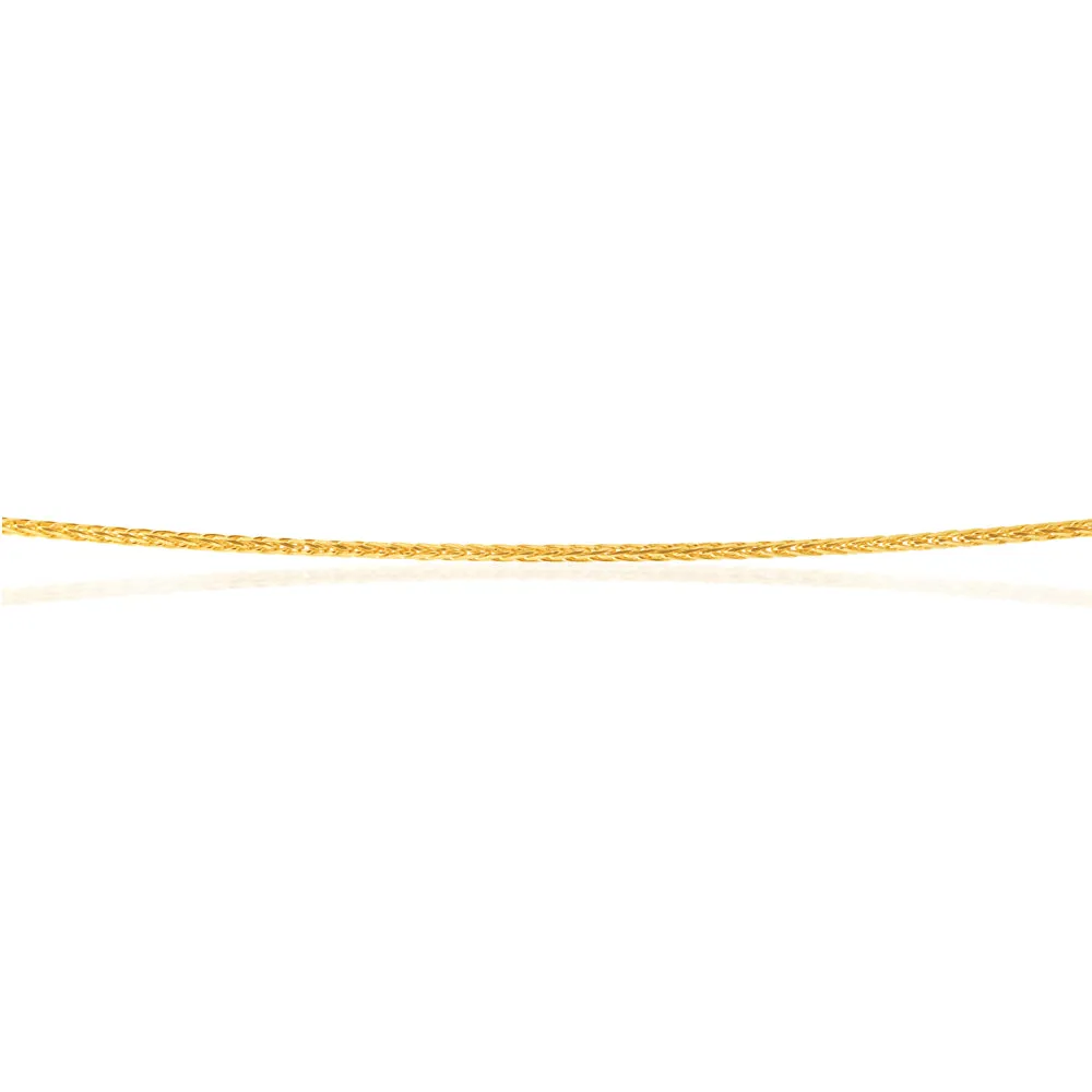 9ct Yellow Gold Wheat link Extender 47cm Chain 20gauge