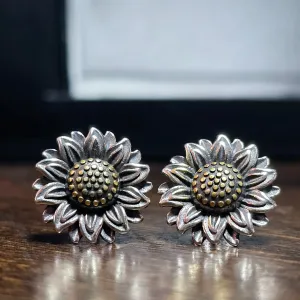 A493 Sunflower Post Earrings