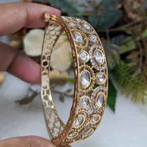 Aamrapali Gold Plated Kundan Openable Bangle