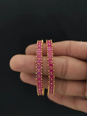 Alluring Latest Design Gold Plated Zircon Bangles