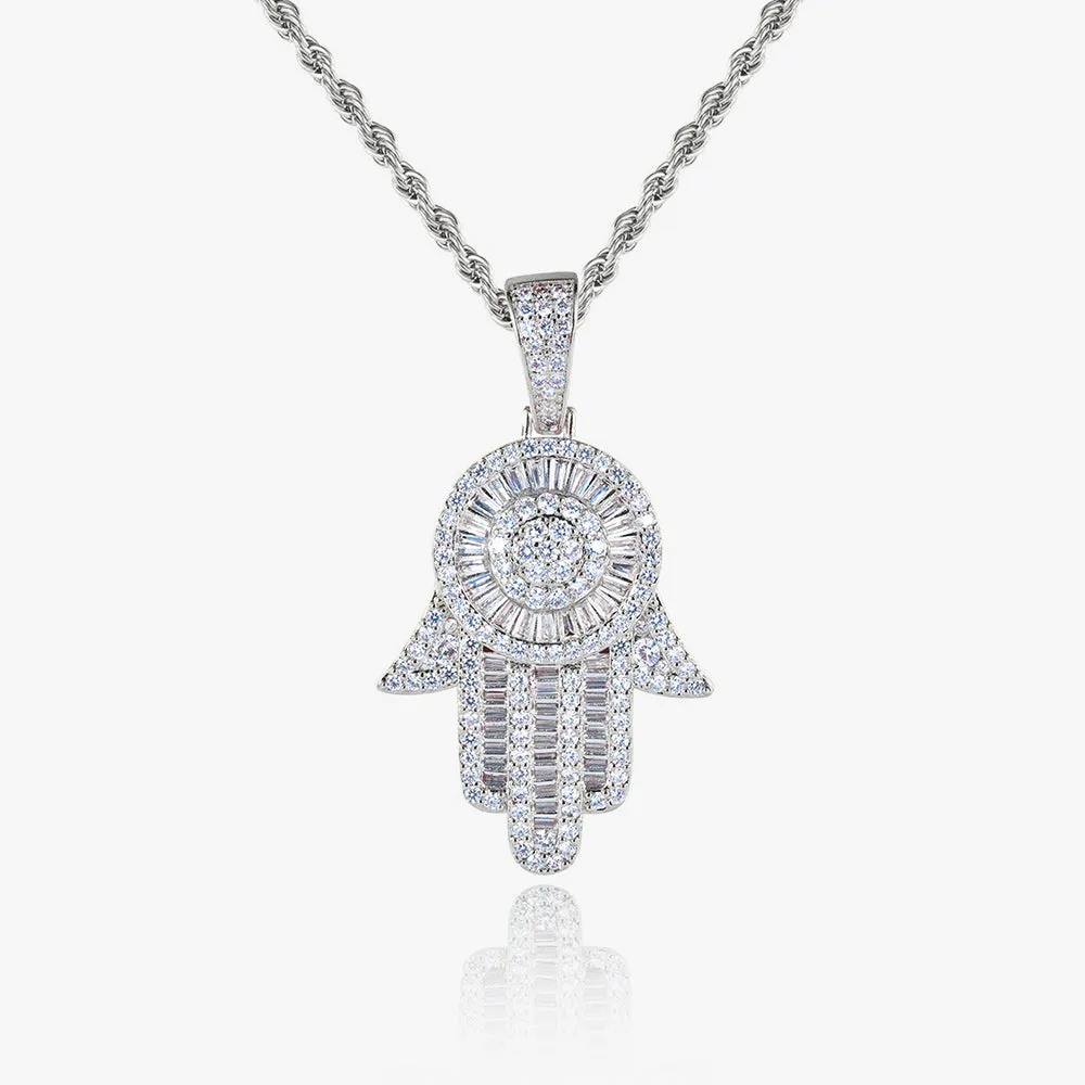 Baguette Hamsa Pendant