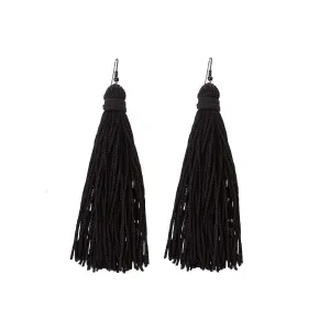 Black Tassel Earrings