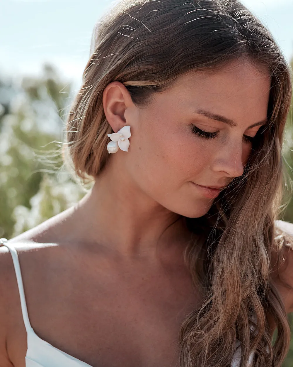 Blossom Pearl Drop Earrings