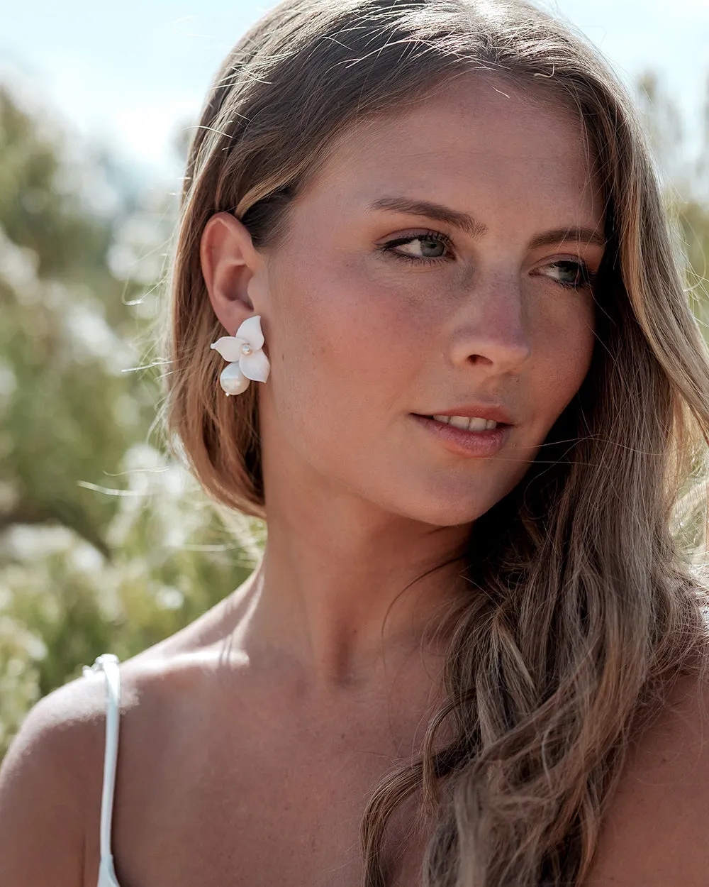 Blossom Pearl Drop Earrings