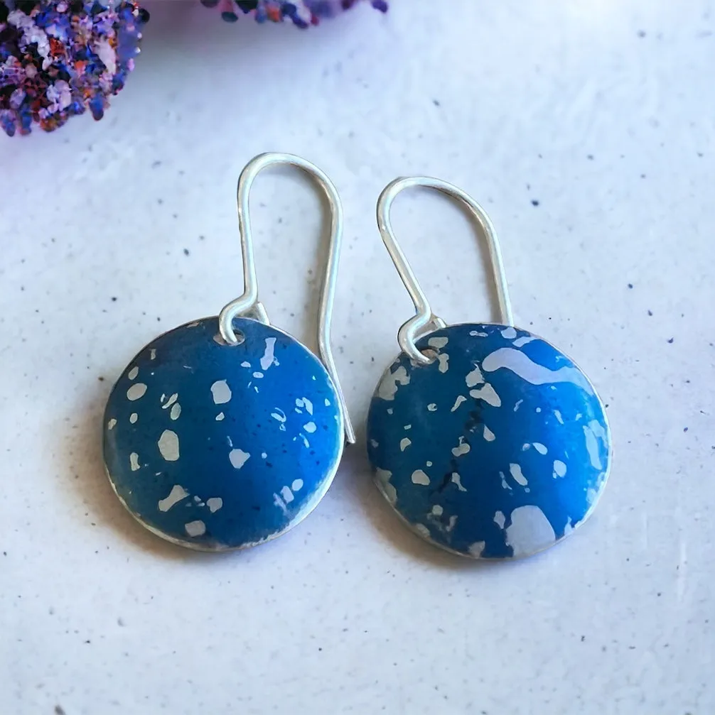 Blue speckled Earrings