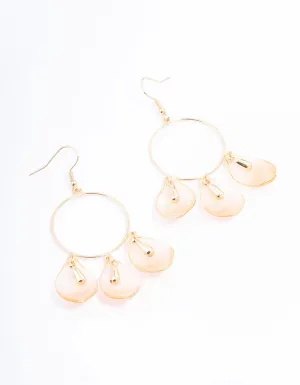 Blush Edge Petal Drop Earrings