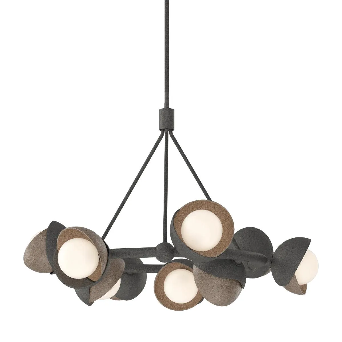 Brooklyn 32 in. 9 lights Pendant Light Natural Iron Finish