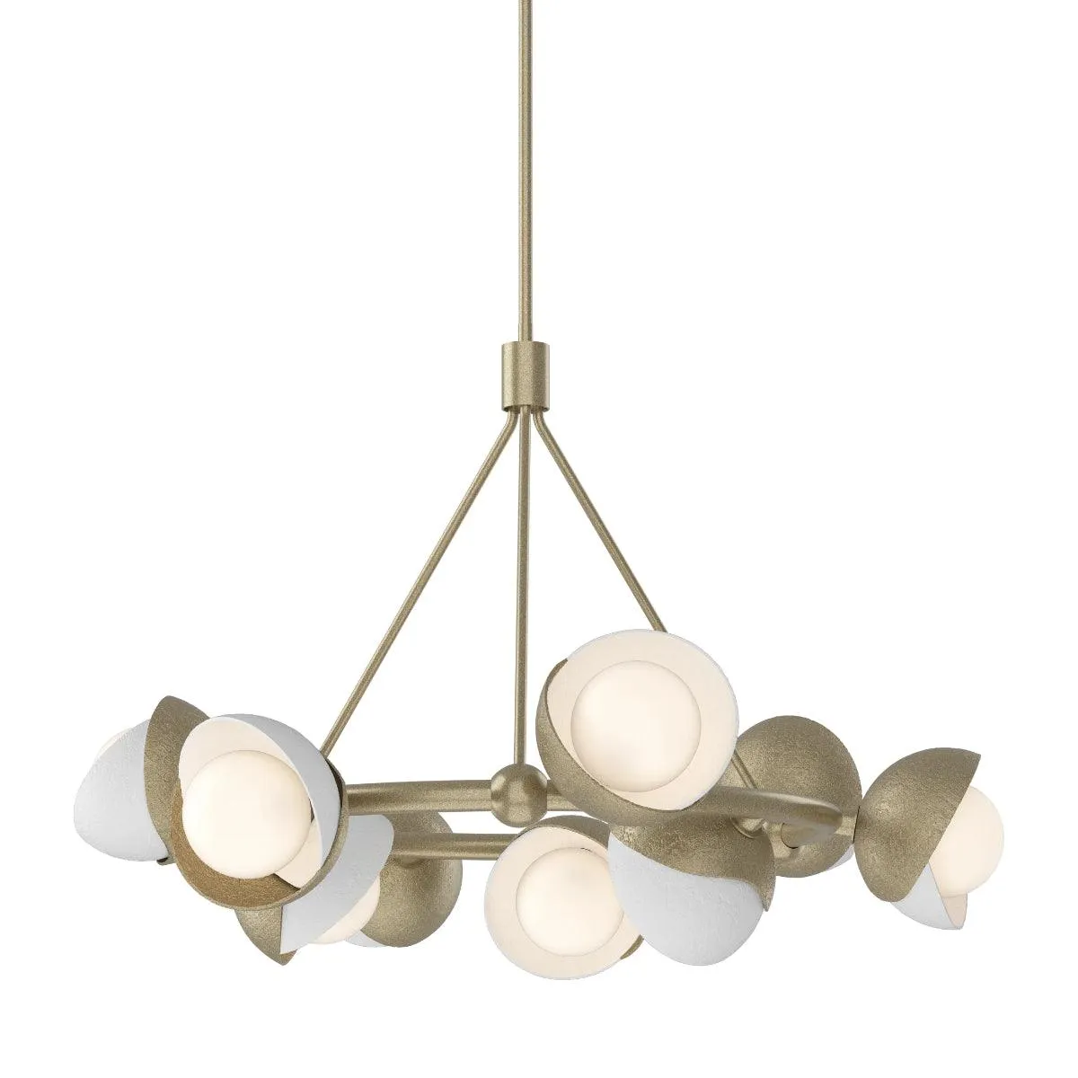 Brooklyn 32 in. 9 lights Pendant Light Soft Gold Finish