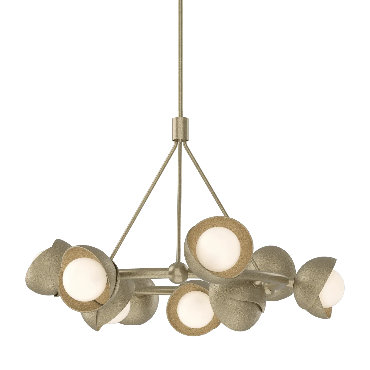 Brooklyn 32 in. 9 lights Pendant Light Soft Gold Finish