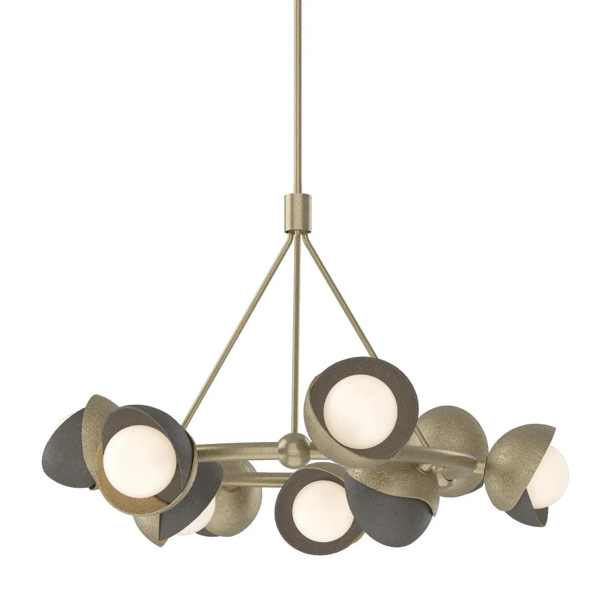 Brooklyn 32 in. 9 lights Pendant Light Soft Gold Finish