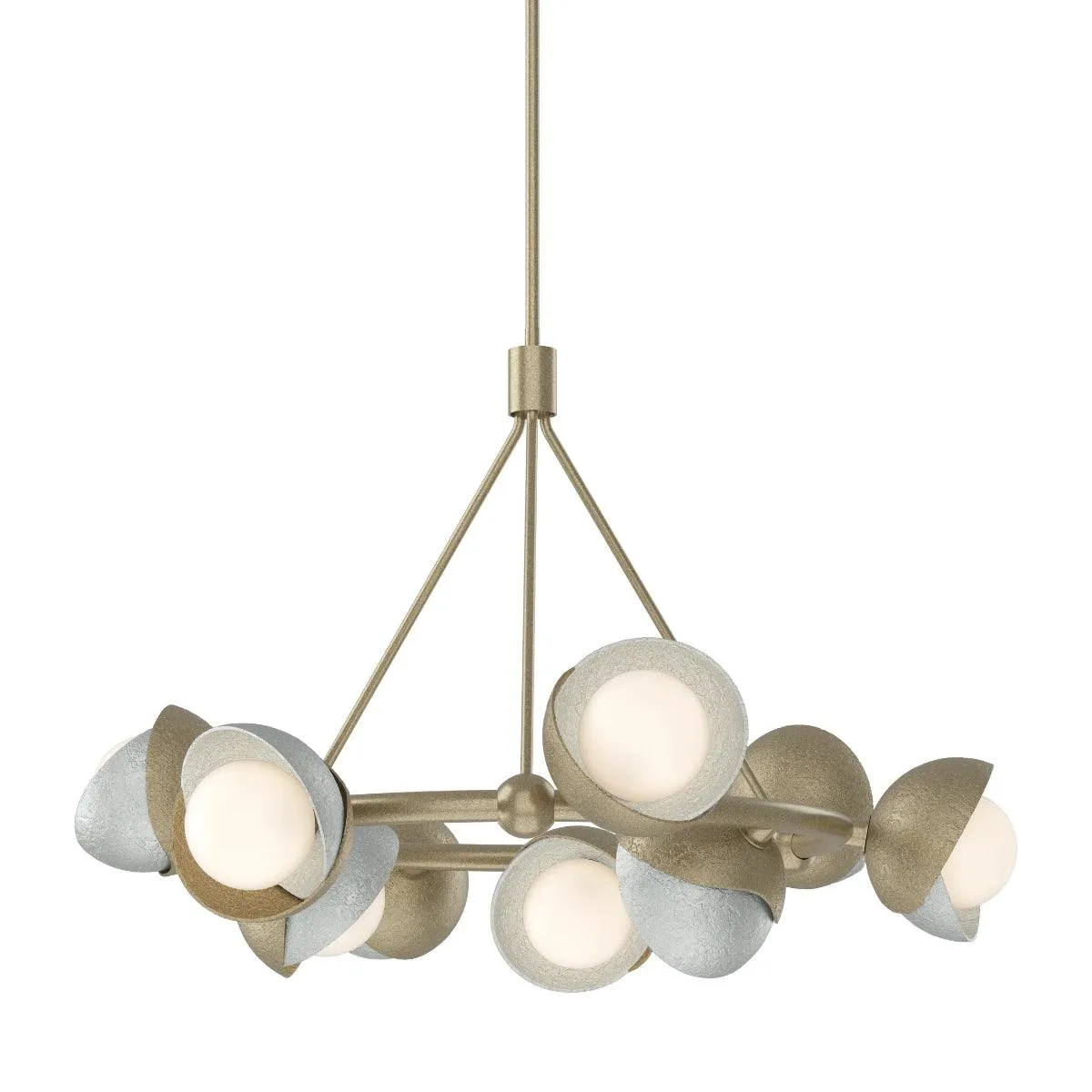 Brooklyn 32 in. 9 lights Pendant Light Soft Gold Finish