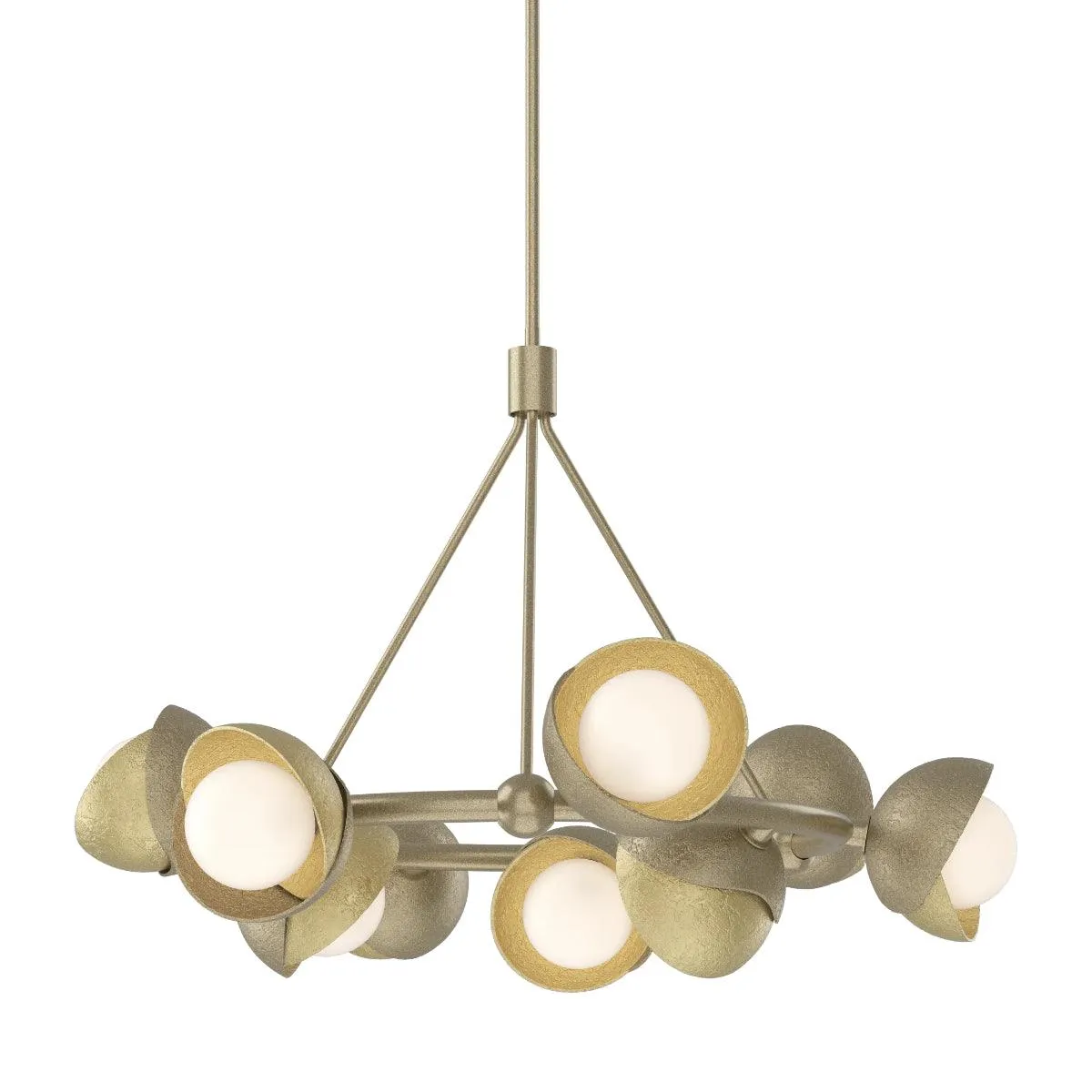 Brooklyn 32 in. 9 lights Pendant Light Soft Gold Finish