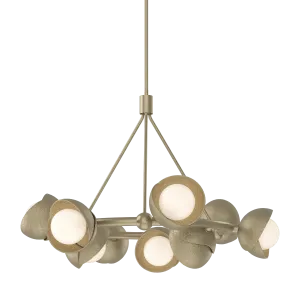 Brooklyn 32 in. 9 lights Pendant Light Soft Gold Finish