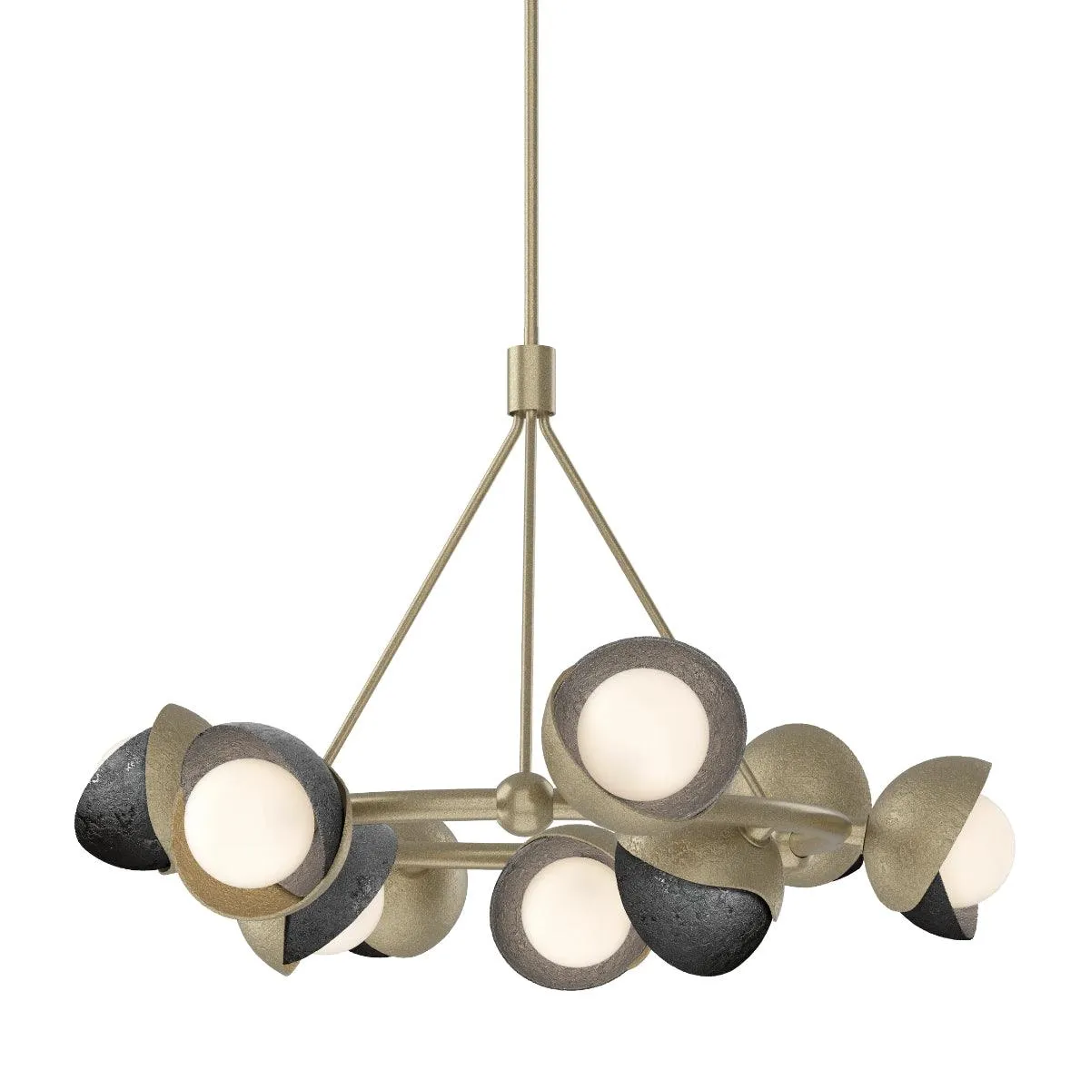 Brooklyn 32 in. 9 lights Pendant Light Soft Gold Finish