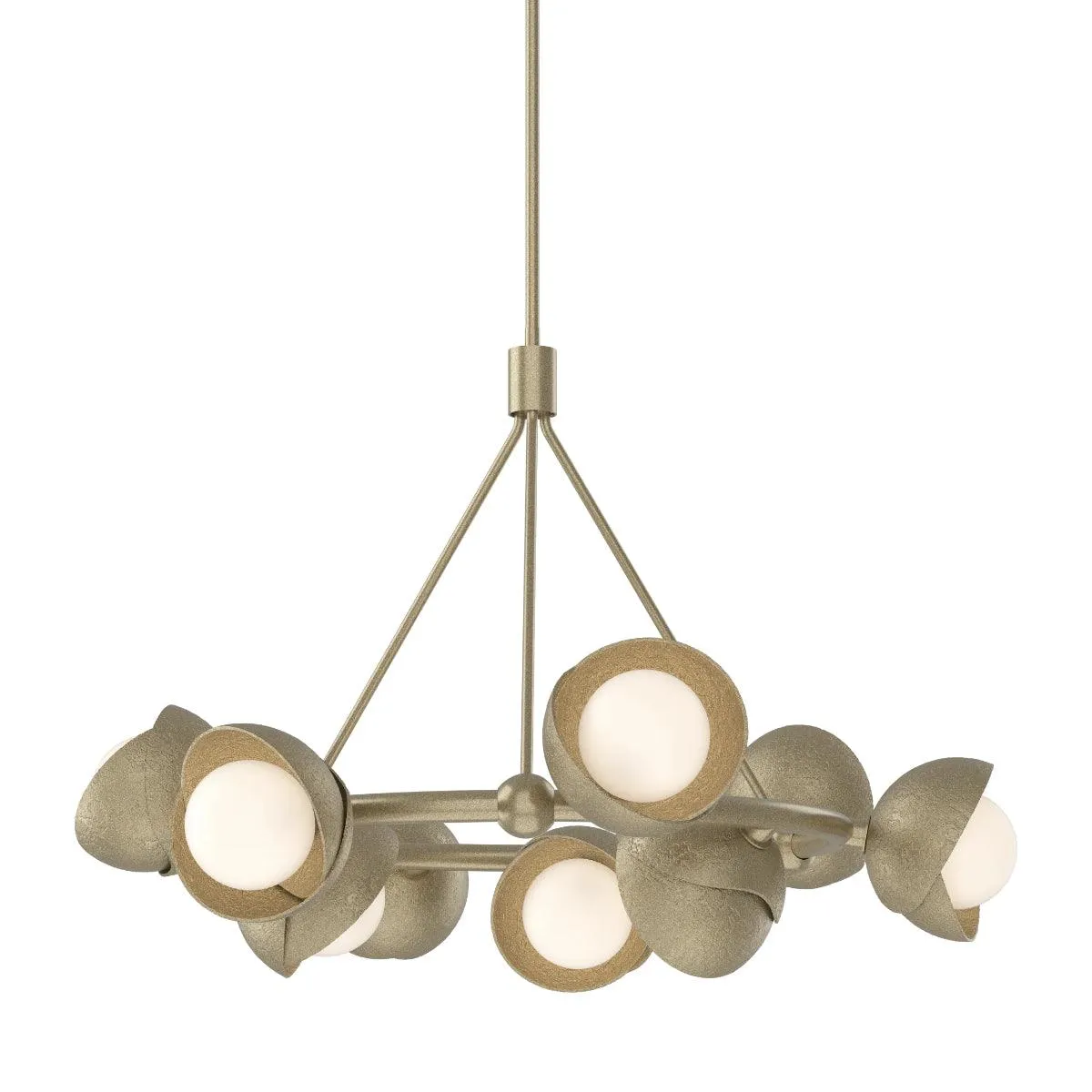 Brooklyn 32 in. 9 lights Pendant Light Soft Gold Finish