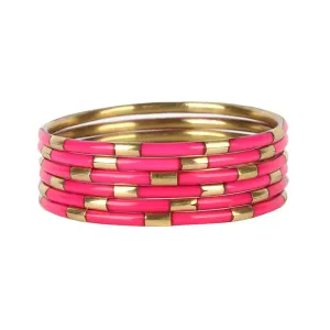 BuDhaGirl Pink Veda Bangles