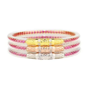 BuDhaGirl | Set of Three | Three Queens All Weather Bangles in Epic Pink