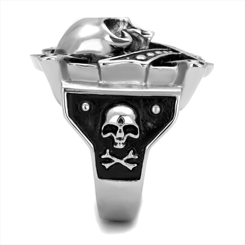 CJE2242 Armed Skull Stainless Steel Men's Ring