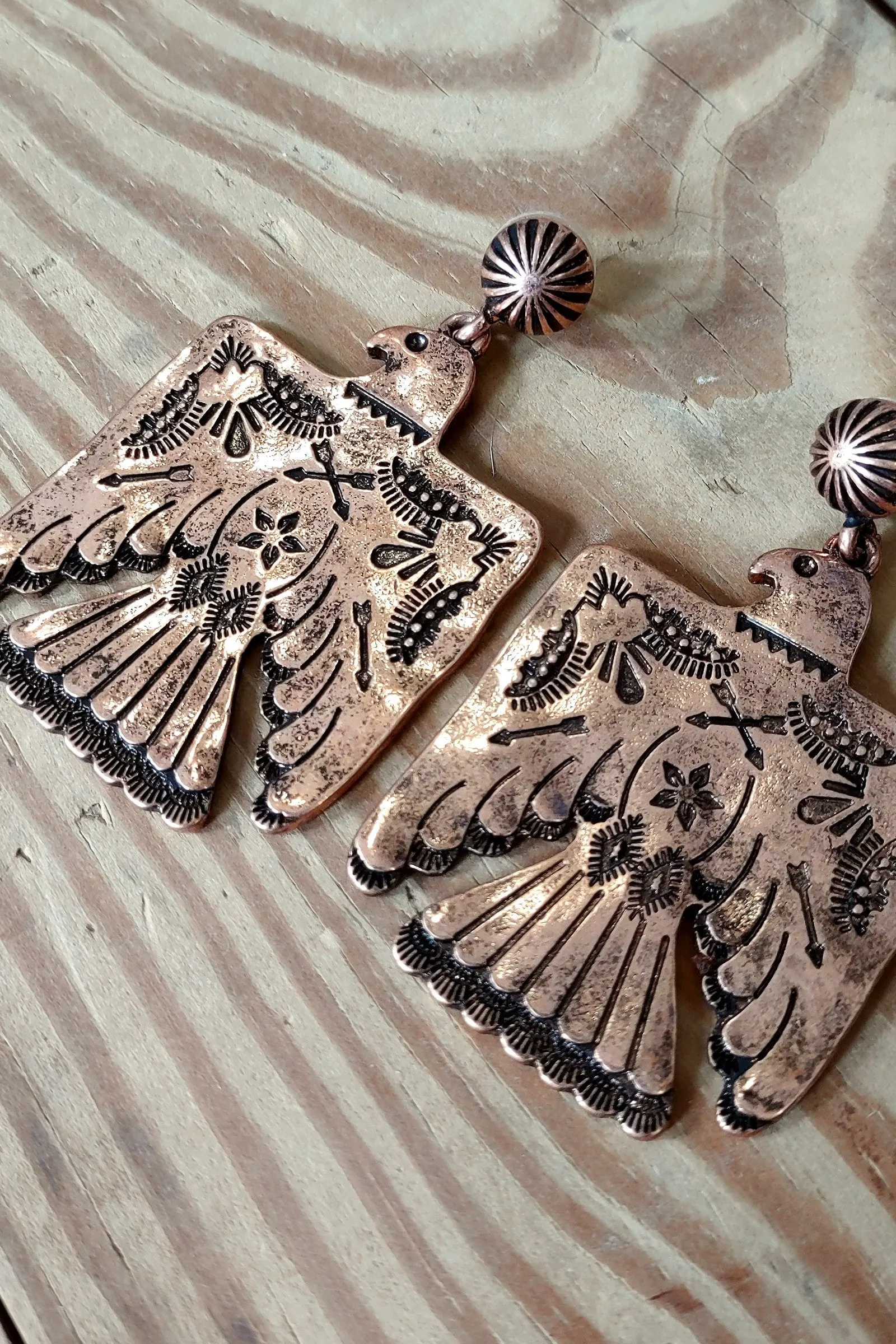 Copper Thunderbird Earrings