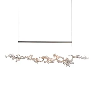 Coral 56 in. LED Linear Pendant Light Vintage Platinum finish