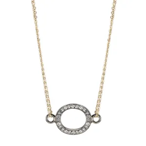 Diamond Open Oval Necklace