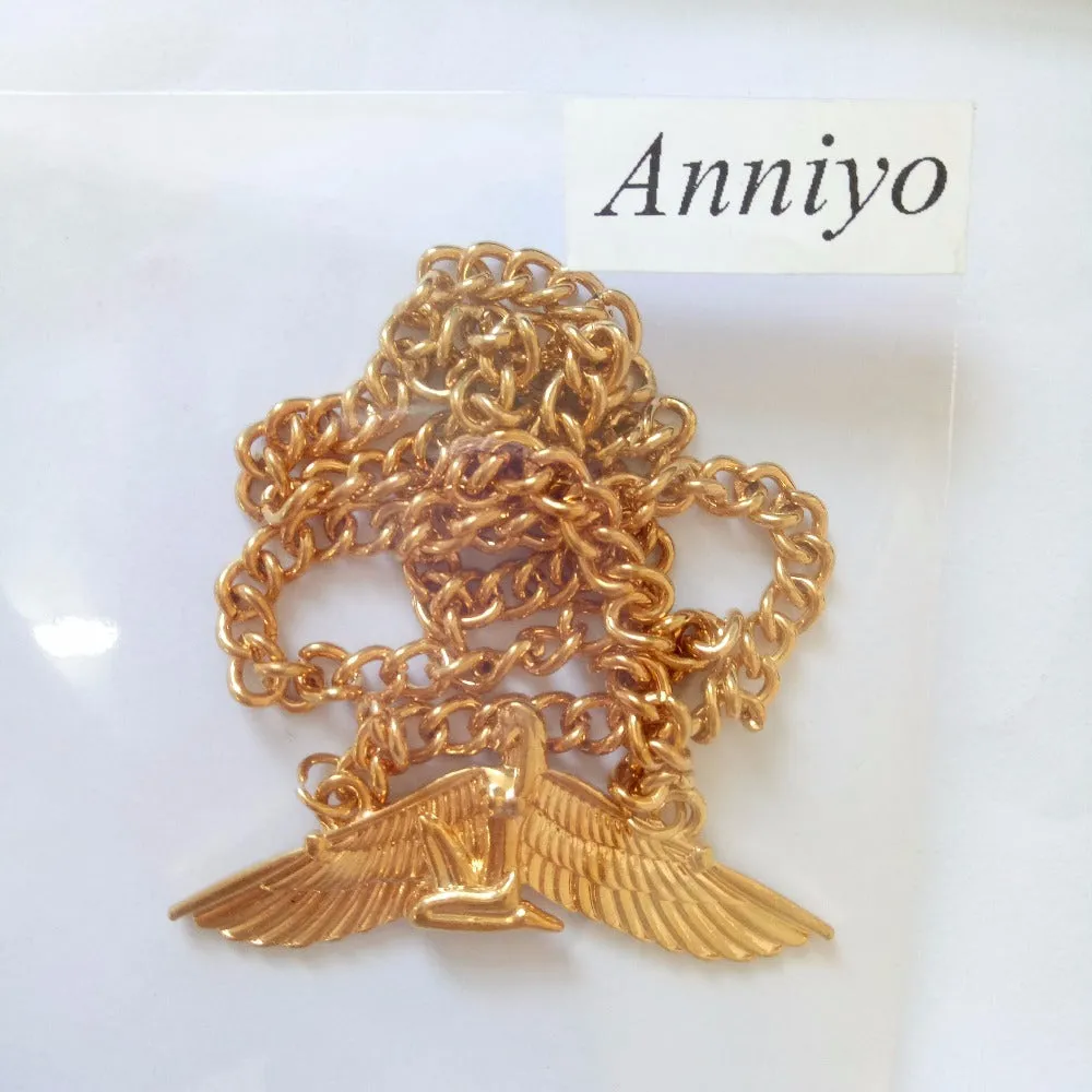 Egyptian Wing  Goddess Necklaces Gold Color