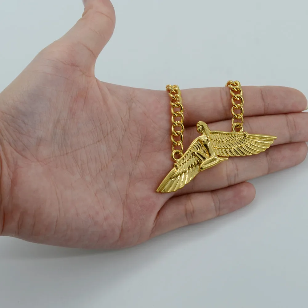 Egyptian Wing  Goddess Necklaces Gold Color