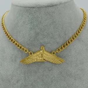 Egyptian Wing  Goddess Necklaces Gold Color