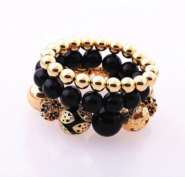 Fashion Accessories women's Beaded Elastic Bracelet