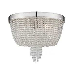 Four Light Flush Mount from the Royalton Collection in Polished Nickel Finish by Hudson Valley