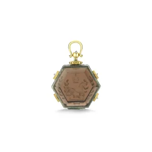 GRAND TOUR HORSE & LAUREL CREST SMOKY TOPAZ LOCKET