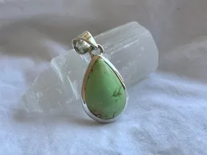 Lemon Chrysoprase Naevia Pendant - Reg. Teardrop