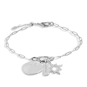 Little Links Oval Clasp Luck Charms Silver Plated Bracelet 7543