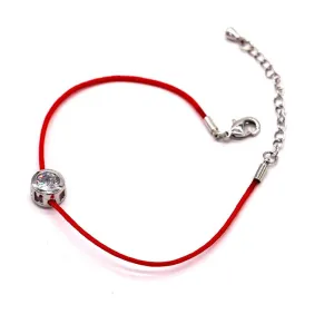 Lucky zircon red string chain bracelet new bijoux simple bracelets for women hot selling classic jewelry