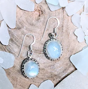 Luminous Moonstone Drop Earrings