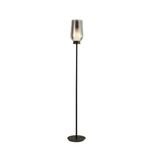 Mantra M8290 Nora Floor Lamp Black/Black Marble/Chrome Glass With Frosted Inner