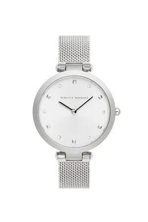 Nina Silver Tone Mesh Watch, 33mm