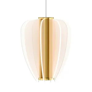 Nyra LED Pendant Light 1668 Lumens 3000K MonoRail Brass Finish