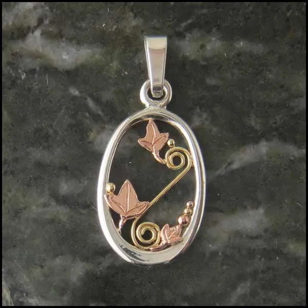 Oval Pendants with Ivy or Shamrocks