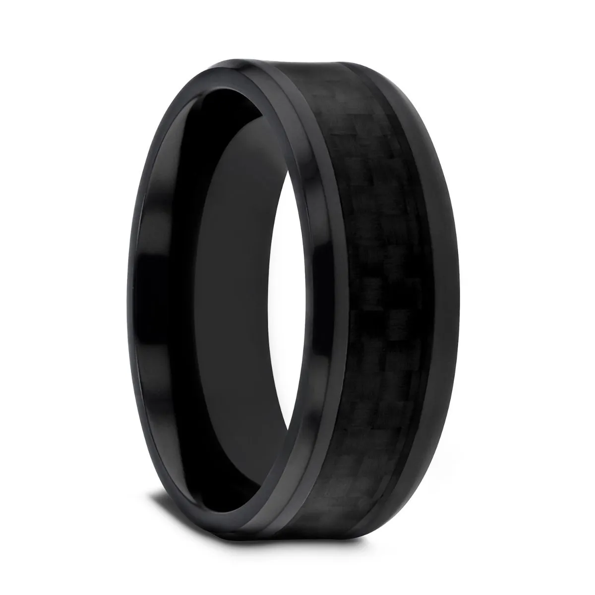 OXYN | Black Titanium Ring, Black Carbon Fiber