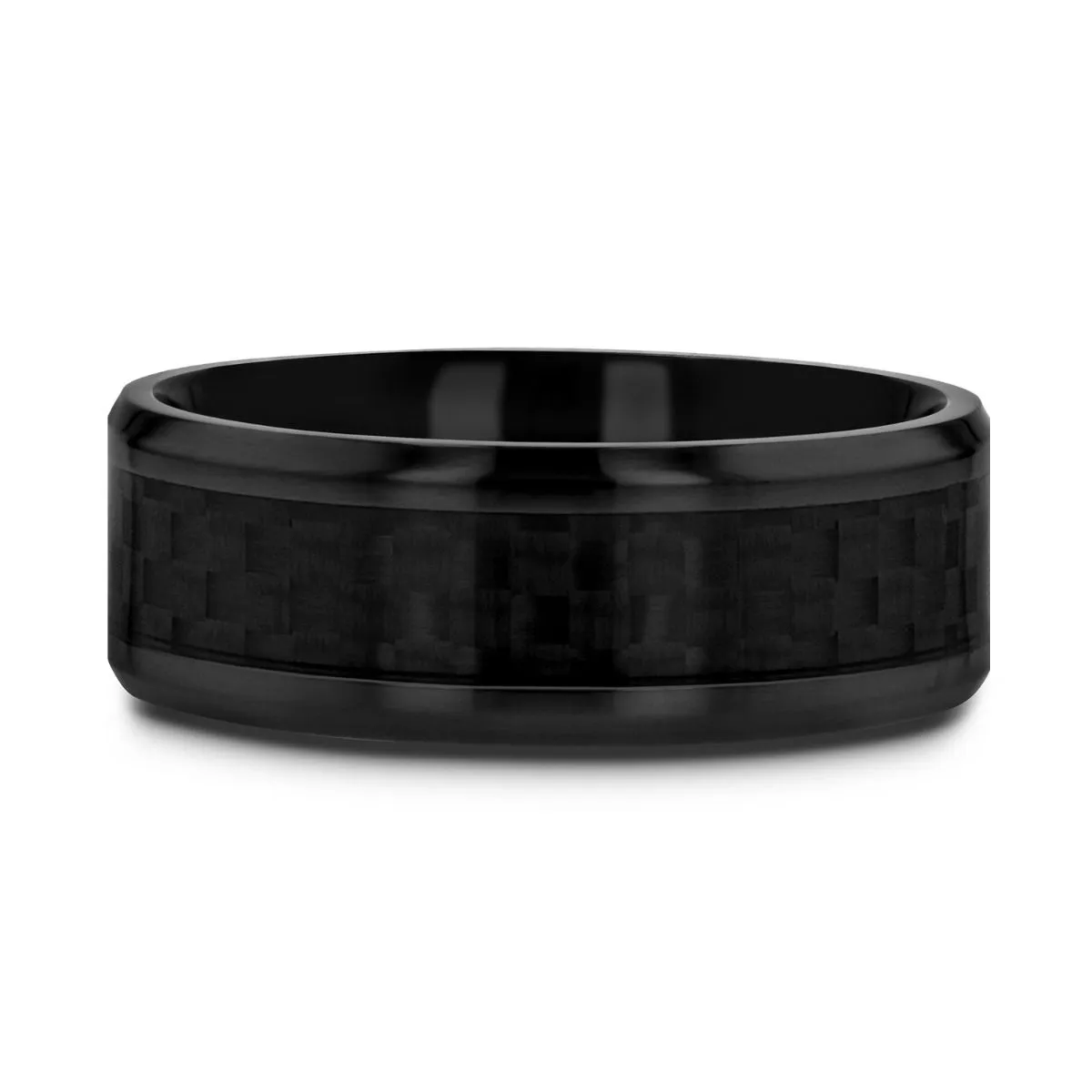 OXYN | Black Titanium Ring, Black Carbon Fiber