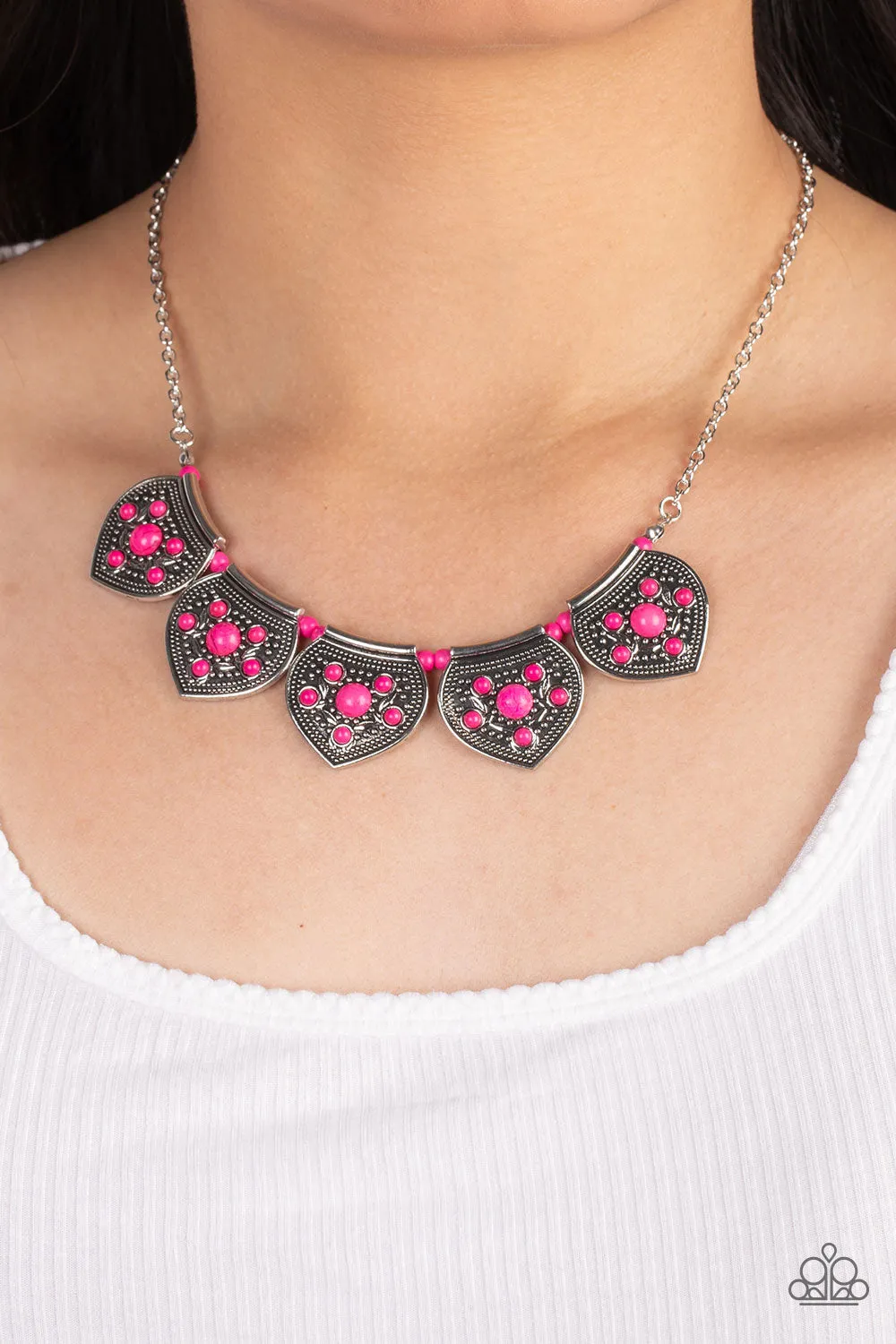 Paparazzi Badlands Basin Pink Necklace