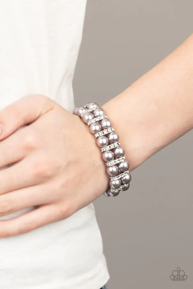 Paparazzi Bracelet ~ Glowing Glam - Silver